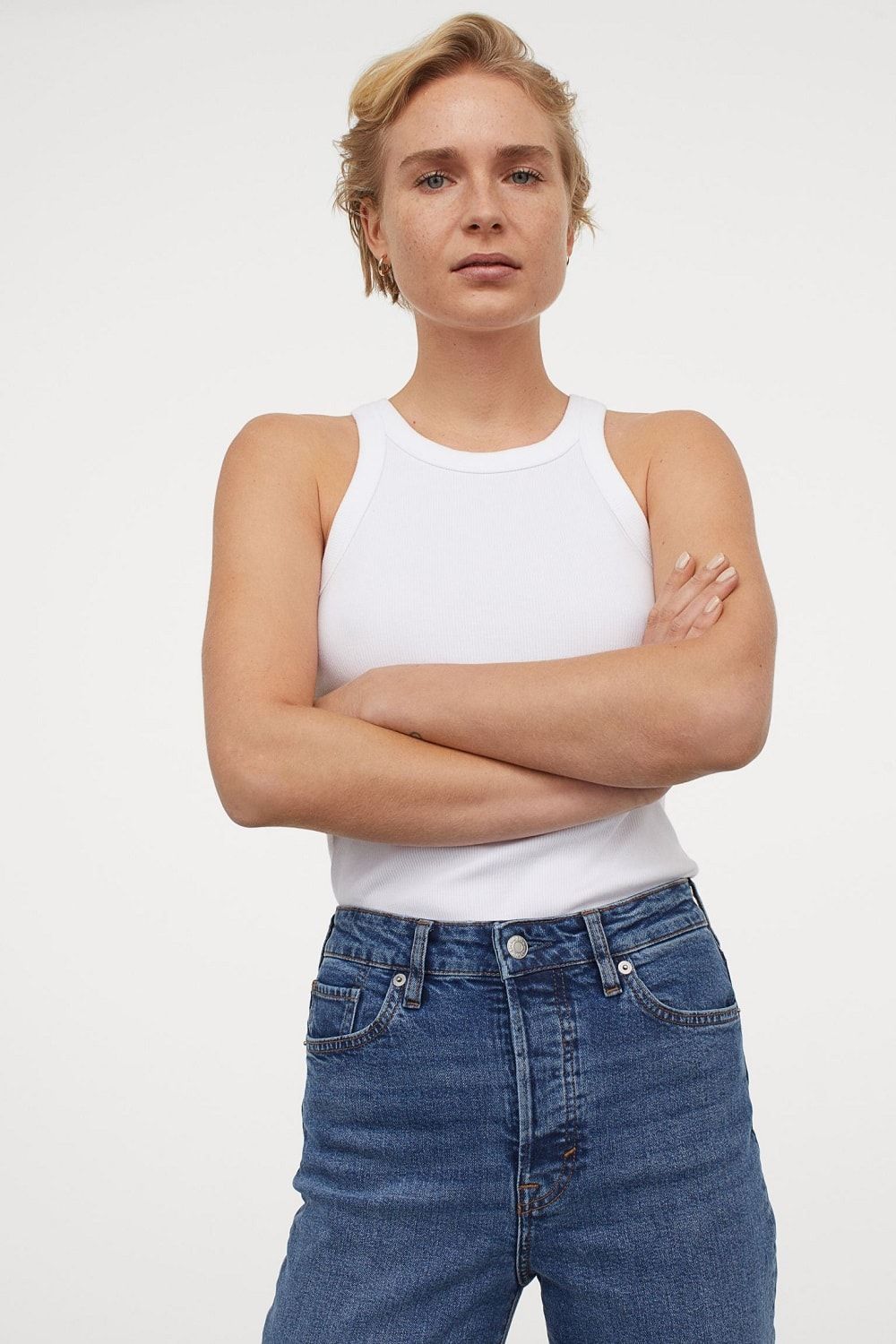 H&M basic top bez rukava proljeće ljeto 2021.  