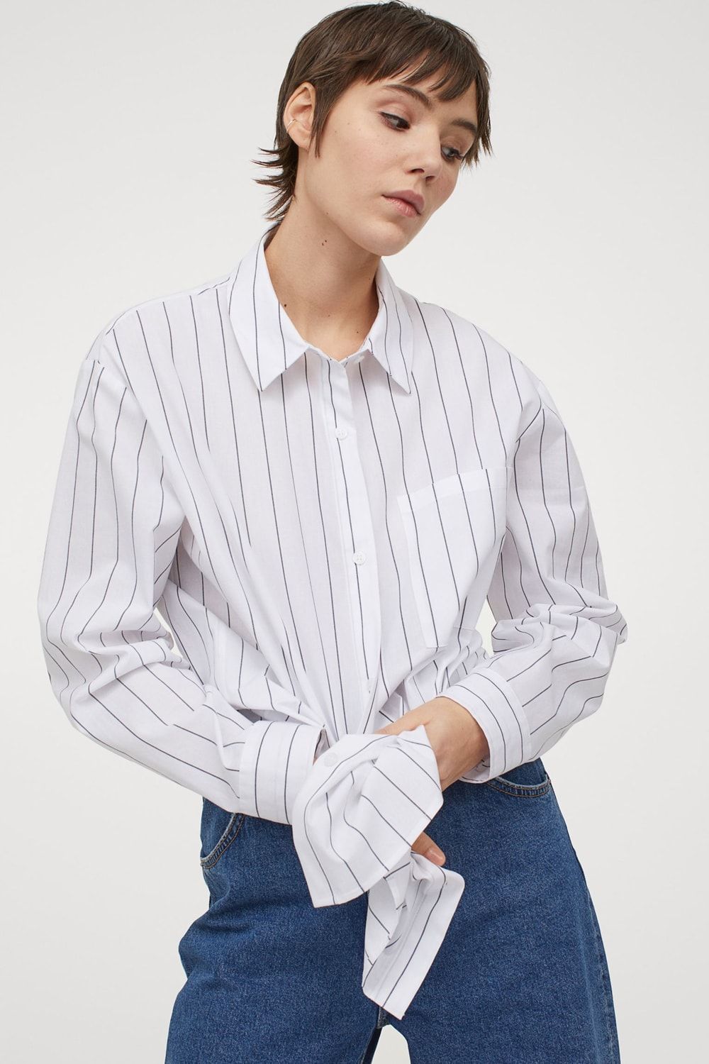 H&M prugasta košulja proljeće/ljeto 2021.
