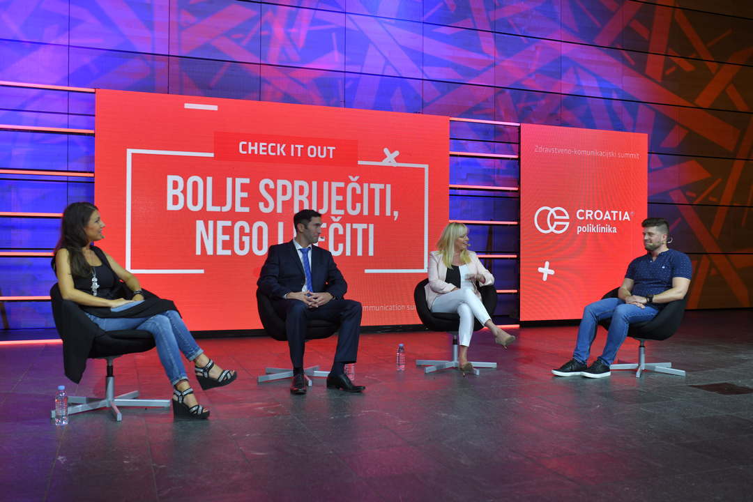 Panel rasprava Check it Out_Bolje spriječiti, nego liječiti_Moderator Ana-Marija Liberati Pršo_Ivan Rašić_Neda Ferenčić Vrban_Matko Gulin