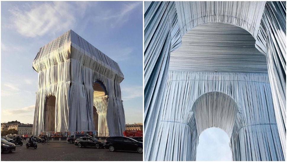 Impresivno umjetničko djelo: Arc de Triomphe u Parizu omotan u tkaninu