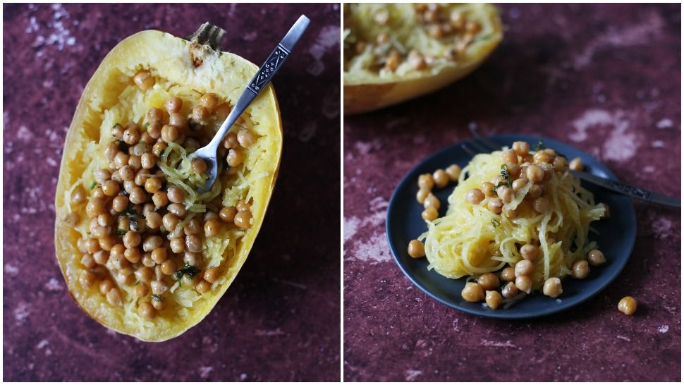 Culinary Postcards: Špageti tikva sa slanutkom