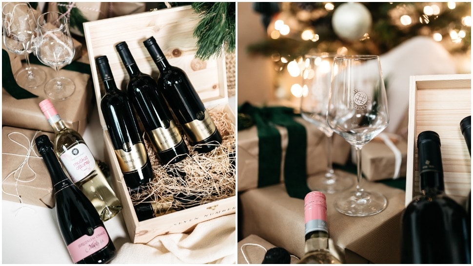 Journal adventsko darivanje: Veliki poklon paket Jeruzalem Ormož vina i čaša za vino