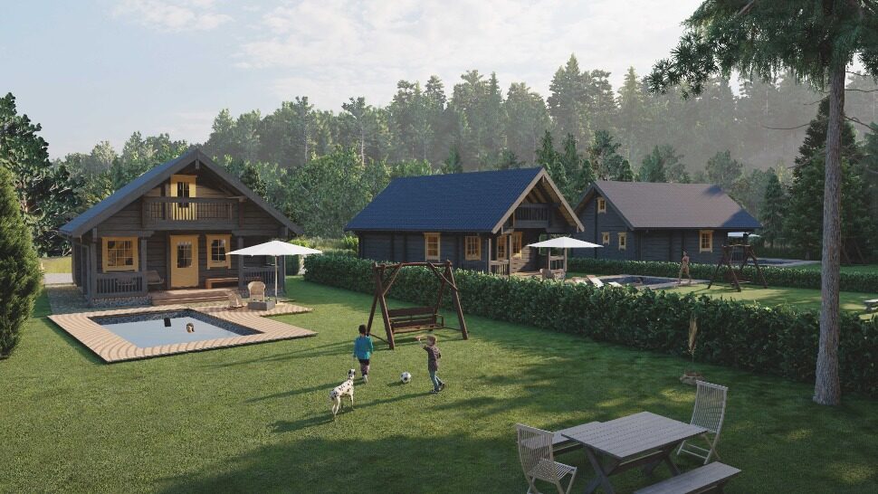 Suvremene, tradicionalne i opuštajuće drvene finske Honka kuće predstavljaj...