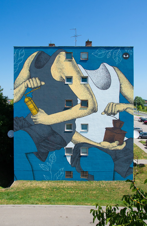 Novi mural u Sisku djelo je Borisa Ljubanovića