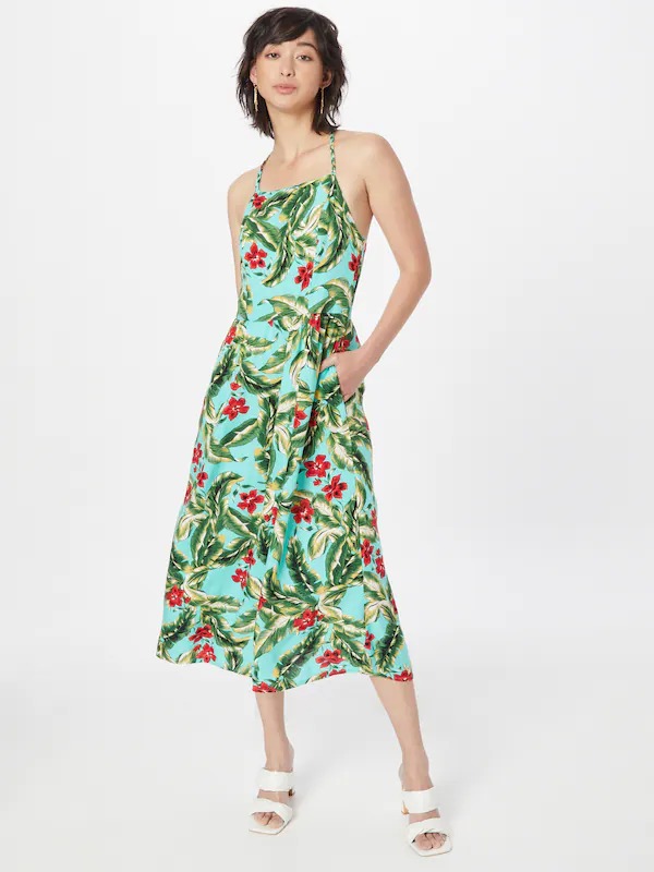 haljina s tropskim uzorkom