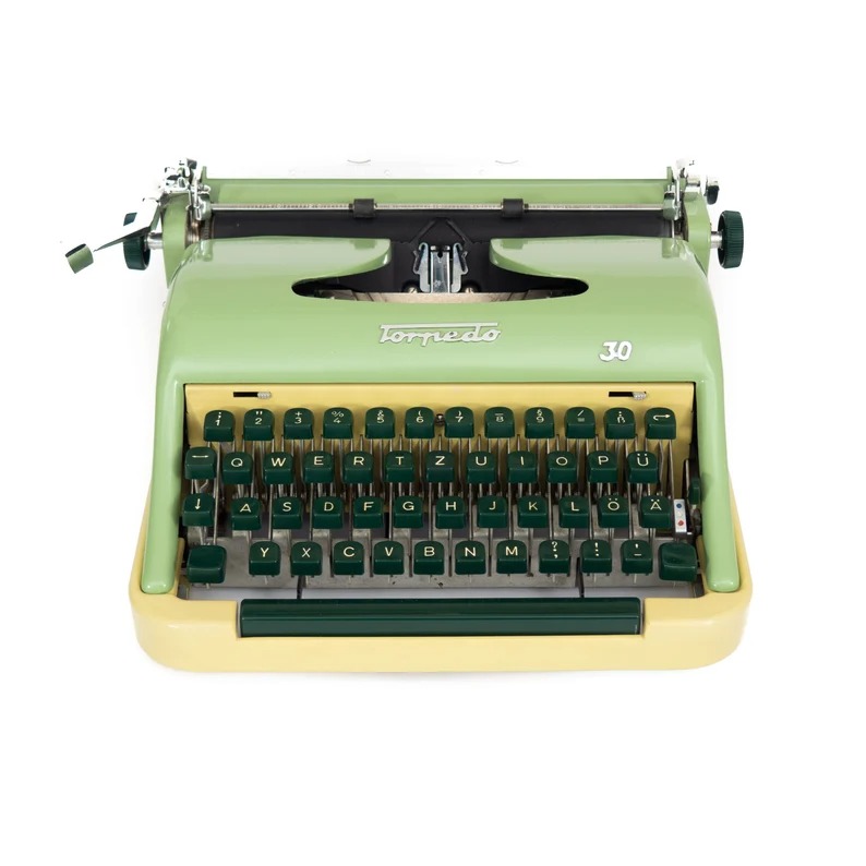 zelena pisaća mašina