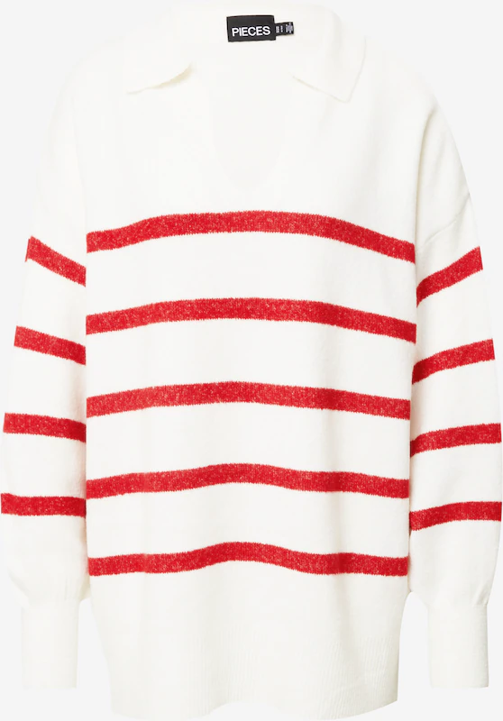 crveni prugasti džemper