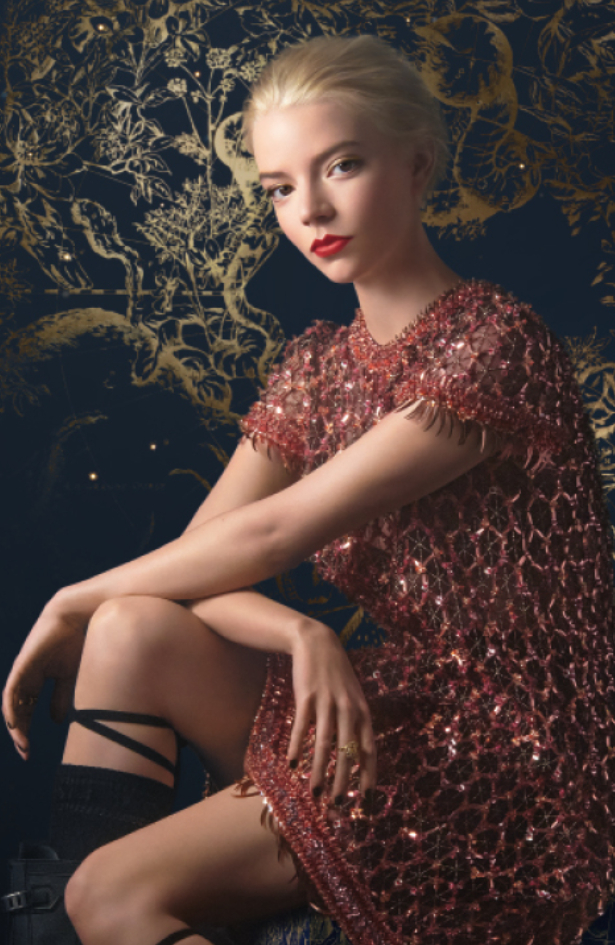 Glumica Anya Taylor-Joy izgleda spektakularno u Dior blagdanskoj kampanji