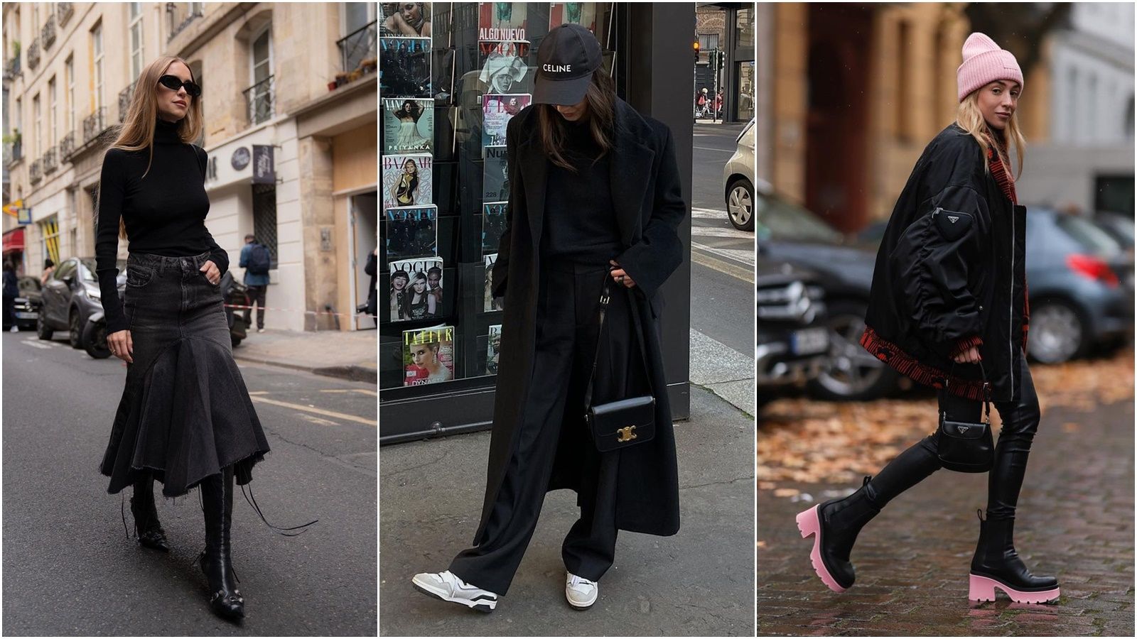 Street style inspo: Crne jesenske kombinacije