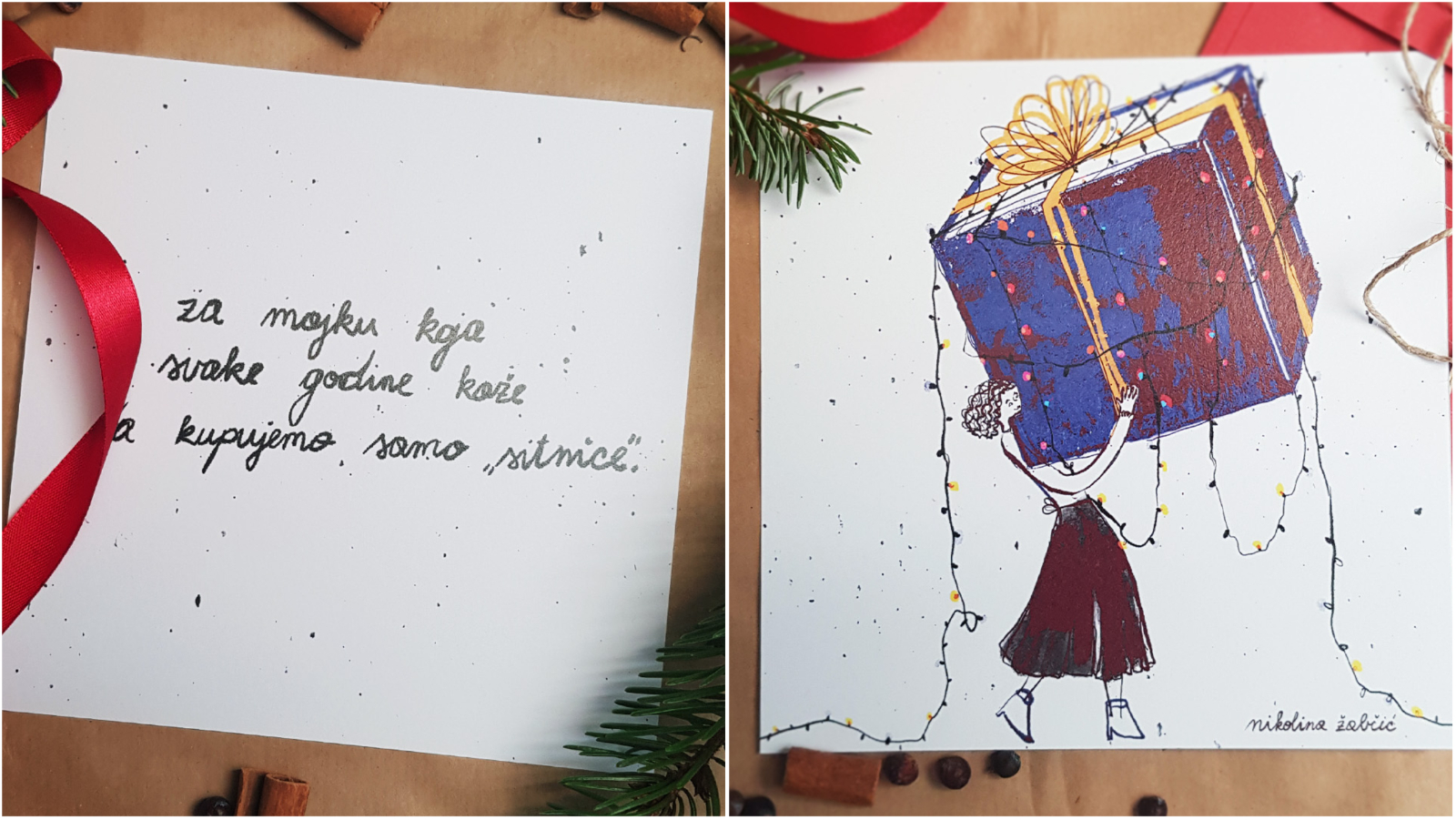 Hrvatska ilustratorica piše prefora poruke za vaše ovogodišnje poklone