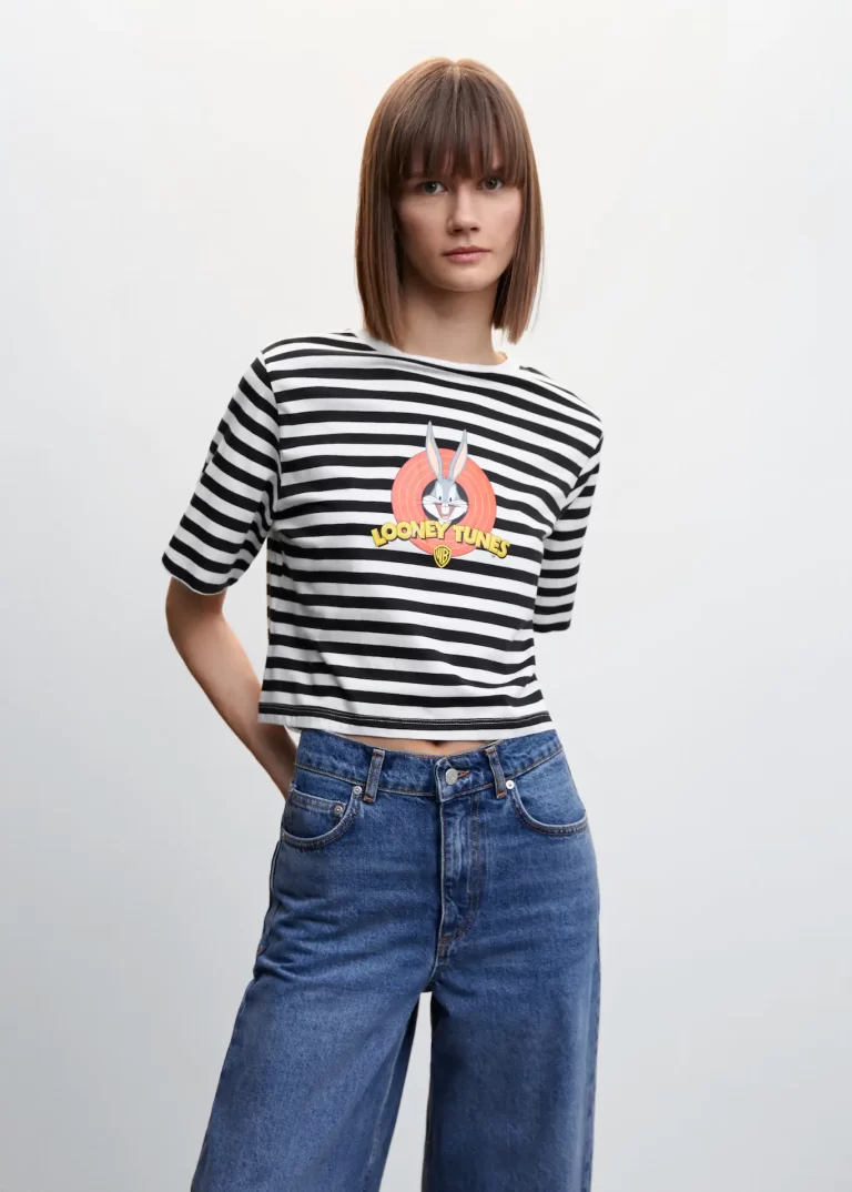 Prugasti crop top