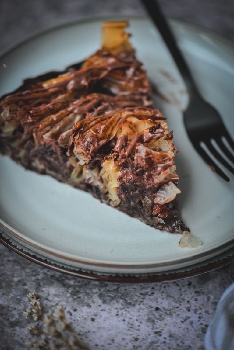 Ruffled chocolate milk pie_Pregacha