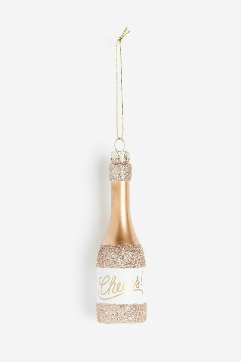 H&M Home božićna kolekcija, ukras za bor u obliku boce za šampanjac