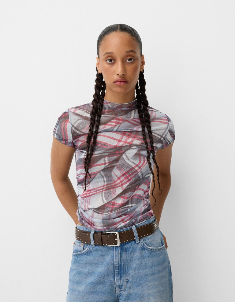 karirani uzorak Bershka