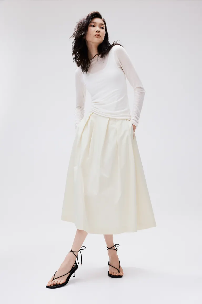 plisirana suknja H&M proljeće ljeto 2024