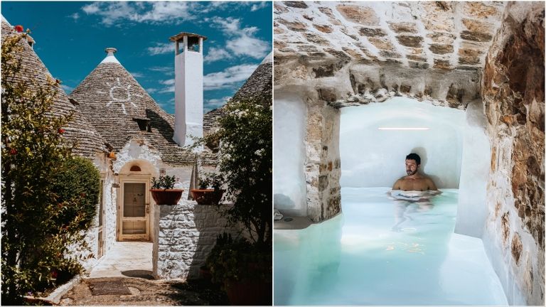 podzemni bazen u trulli kućici, puglia