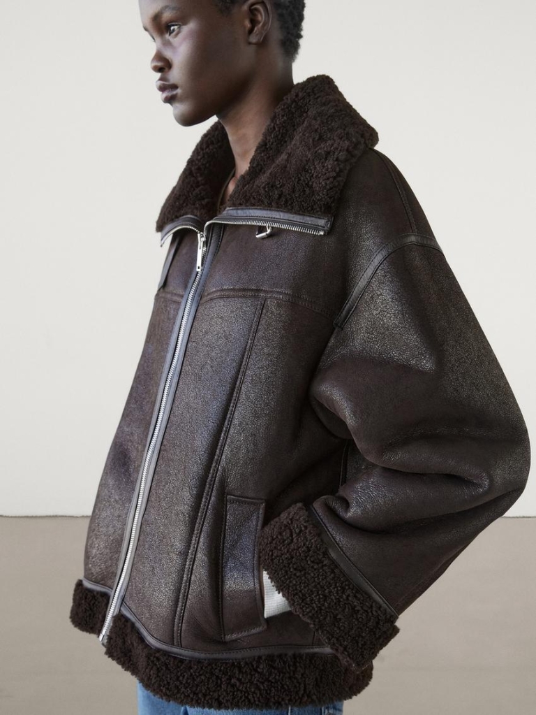 biker jakna za zimu Massimo Dutti