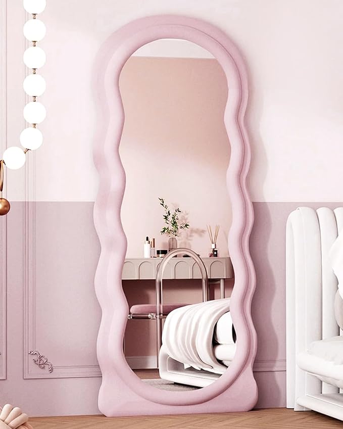 ružičasto valovito ogledalo_Amazon