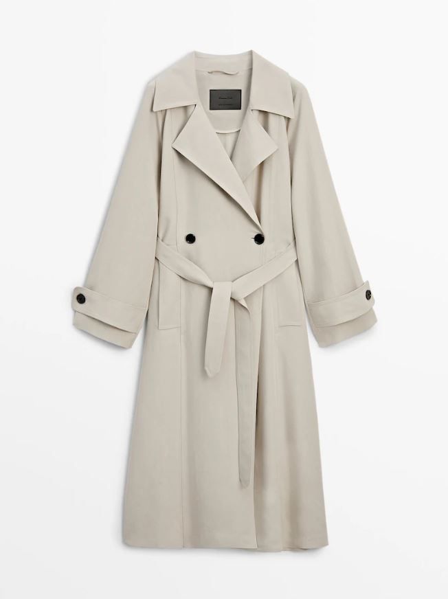 massimo dutti trench mantil