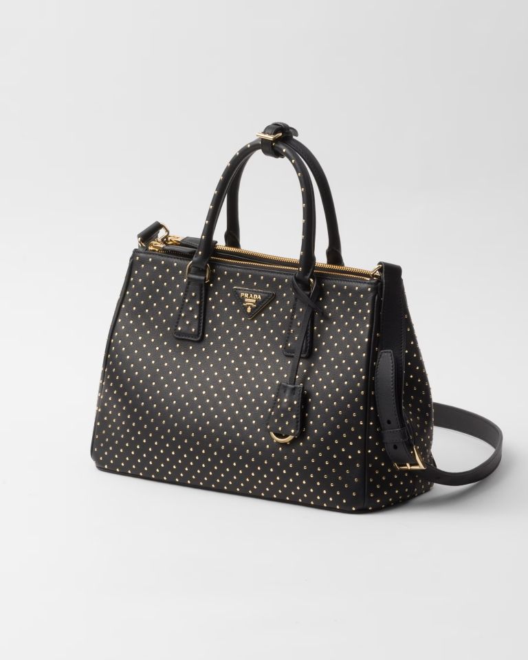 Large Prada Galleria studded leather bag