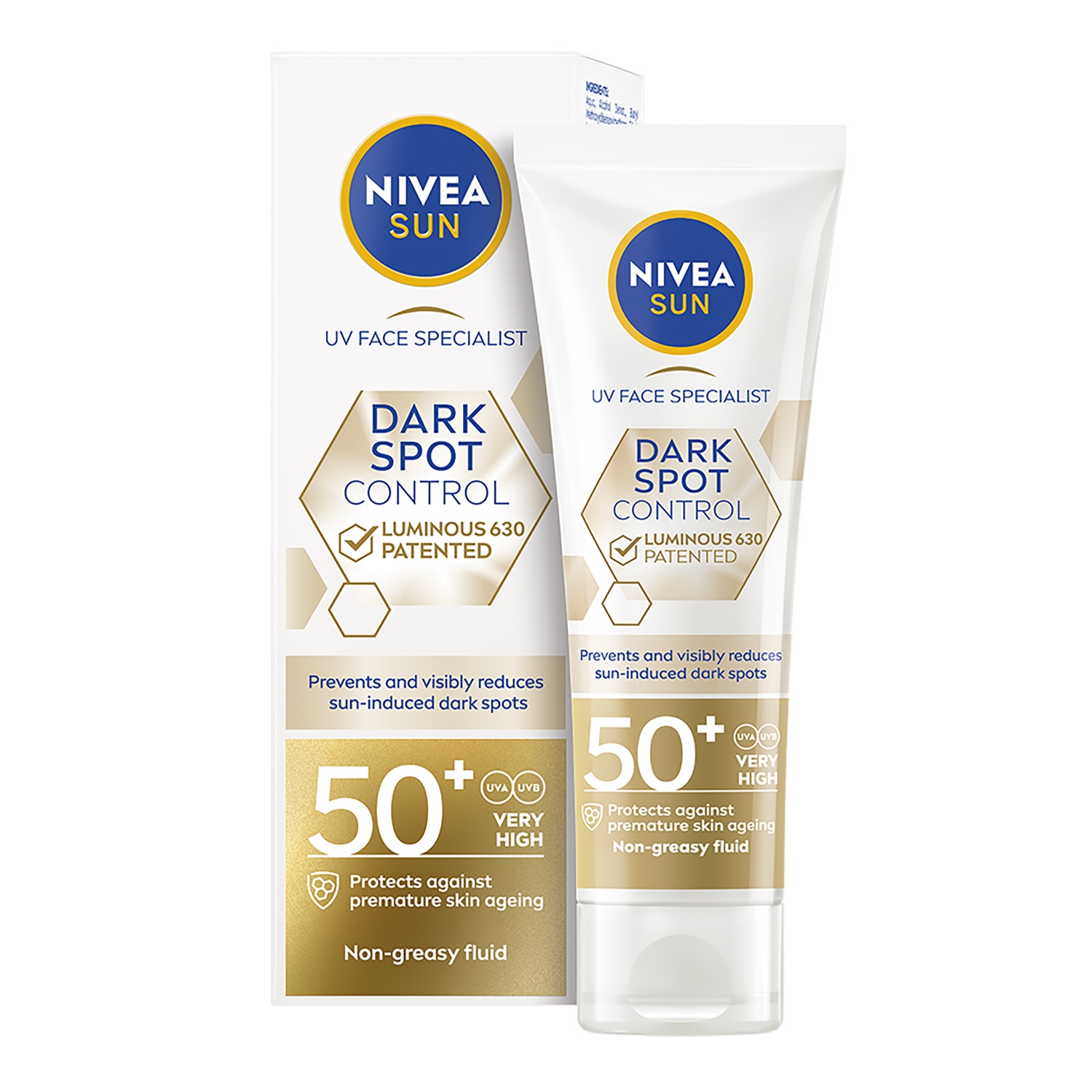 NIVEA SUN Dark Spot Control fluid za zaštitu lica od sunca sa SPF 50+