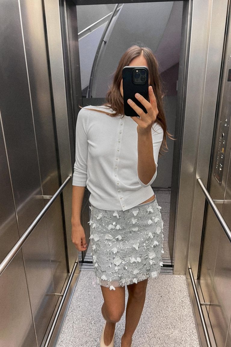 Zara bijele mini suknje 2024