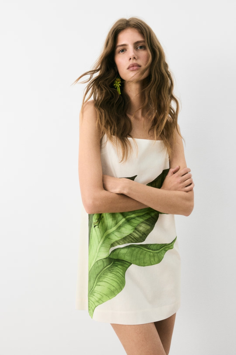lanena haljina H&M