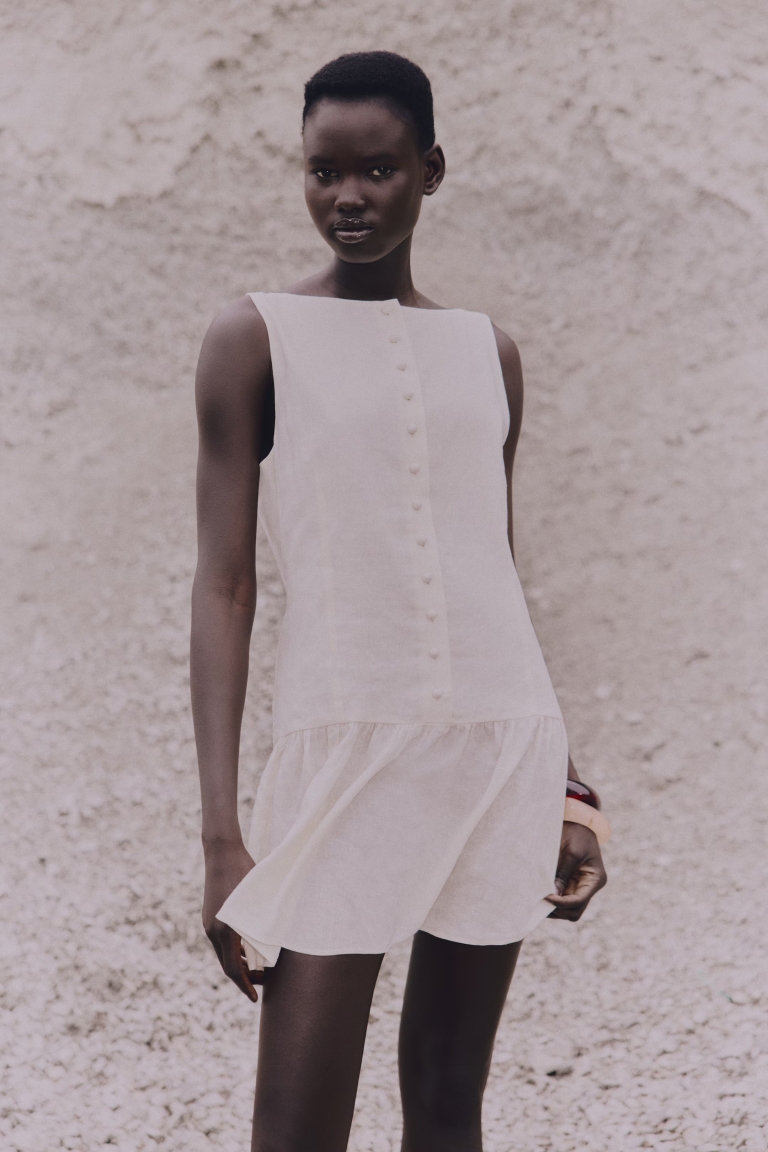 lanena haljina H&M