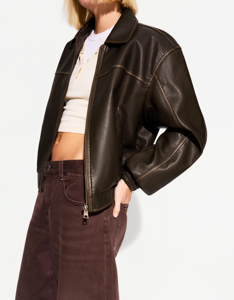 kožne jakne trendi modeli Bershka