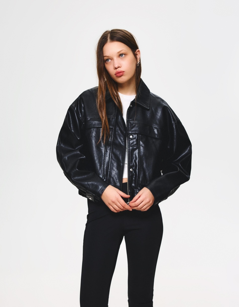 kožne jakne trendi modeli Bershka