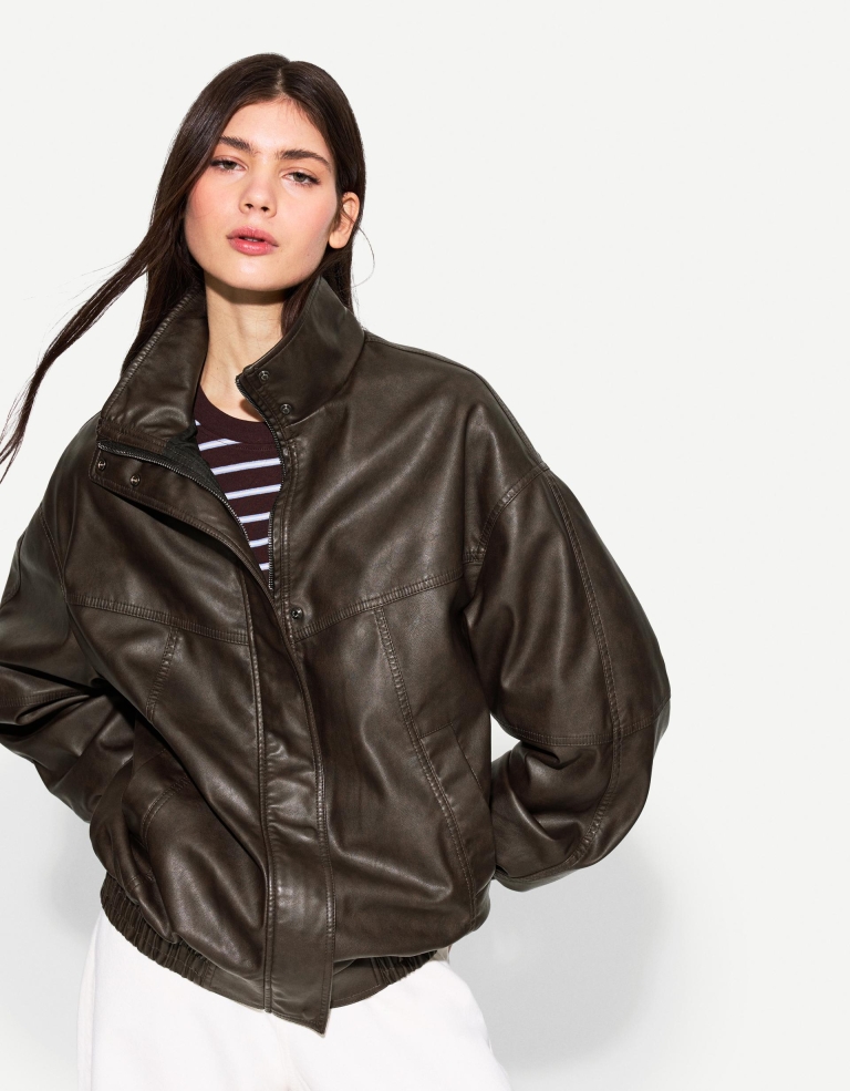 kožne jakne trendi modeli Bershka