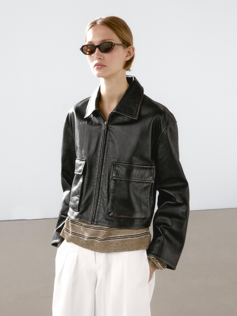 kožne jakne trendi modeli Massimo Dutti