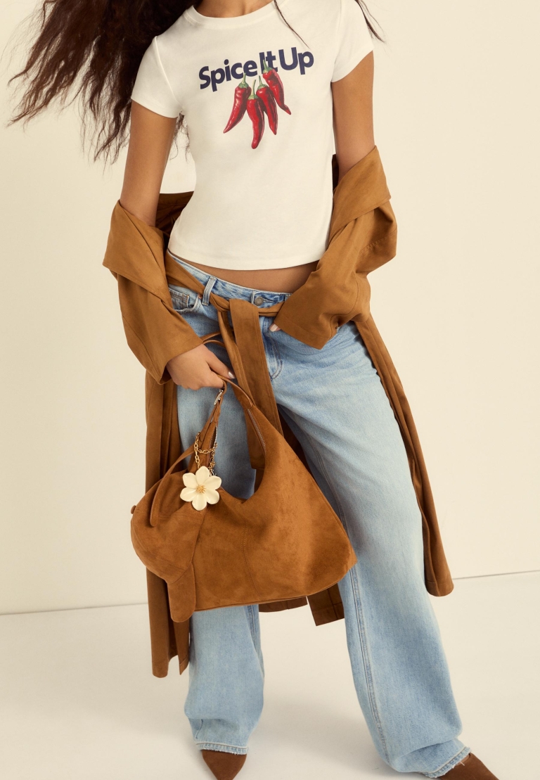 trendi majice s printom Stradivarius