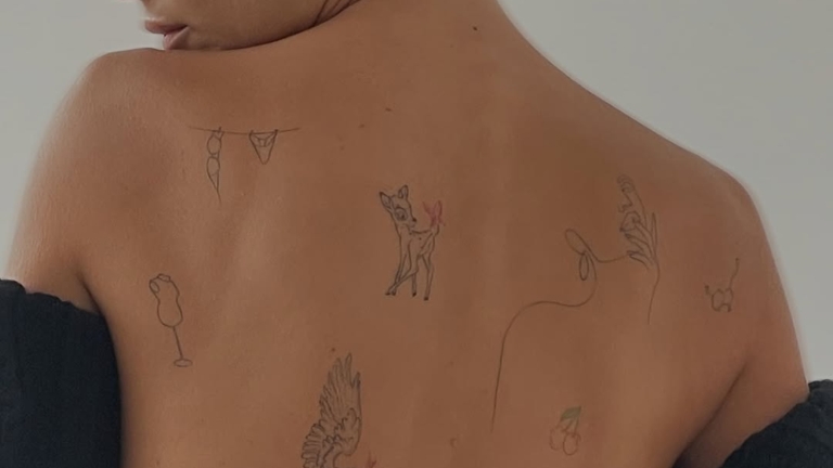 sticker back tattoos
