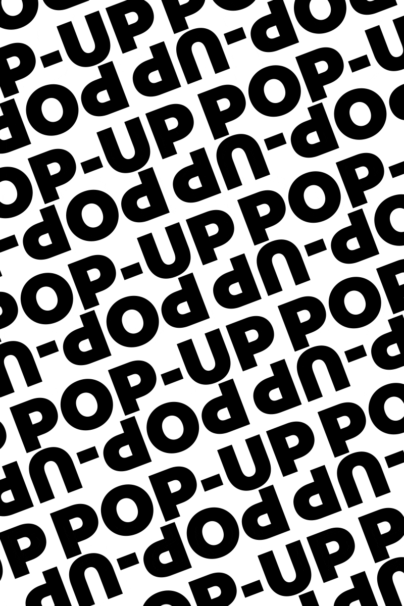 fashion company pop up event grafike