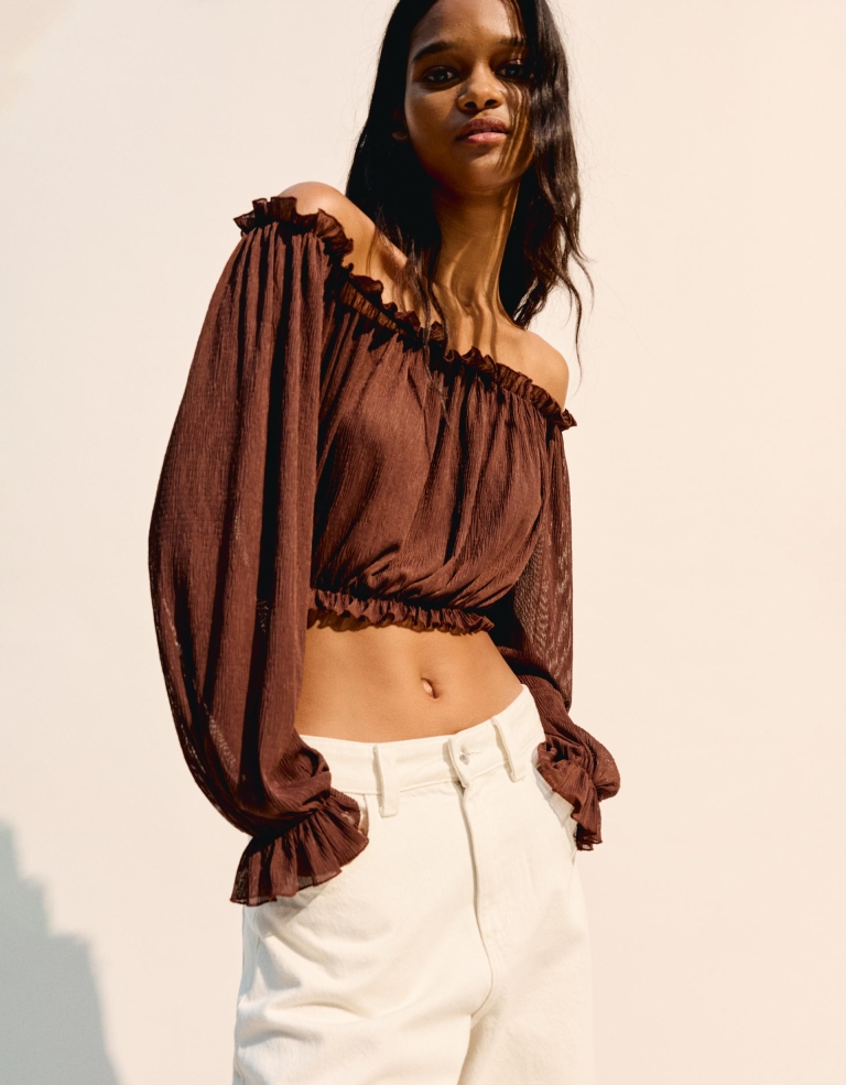 off the shoulder topići Bershka