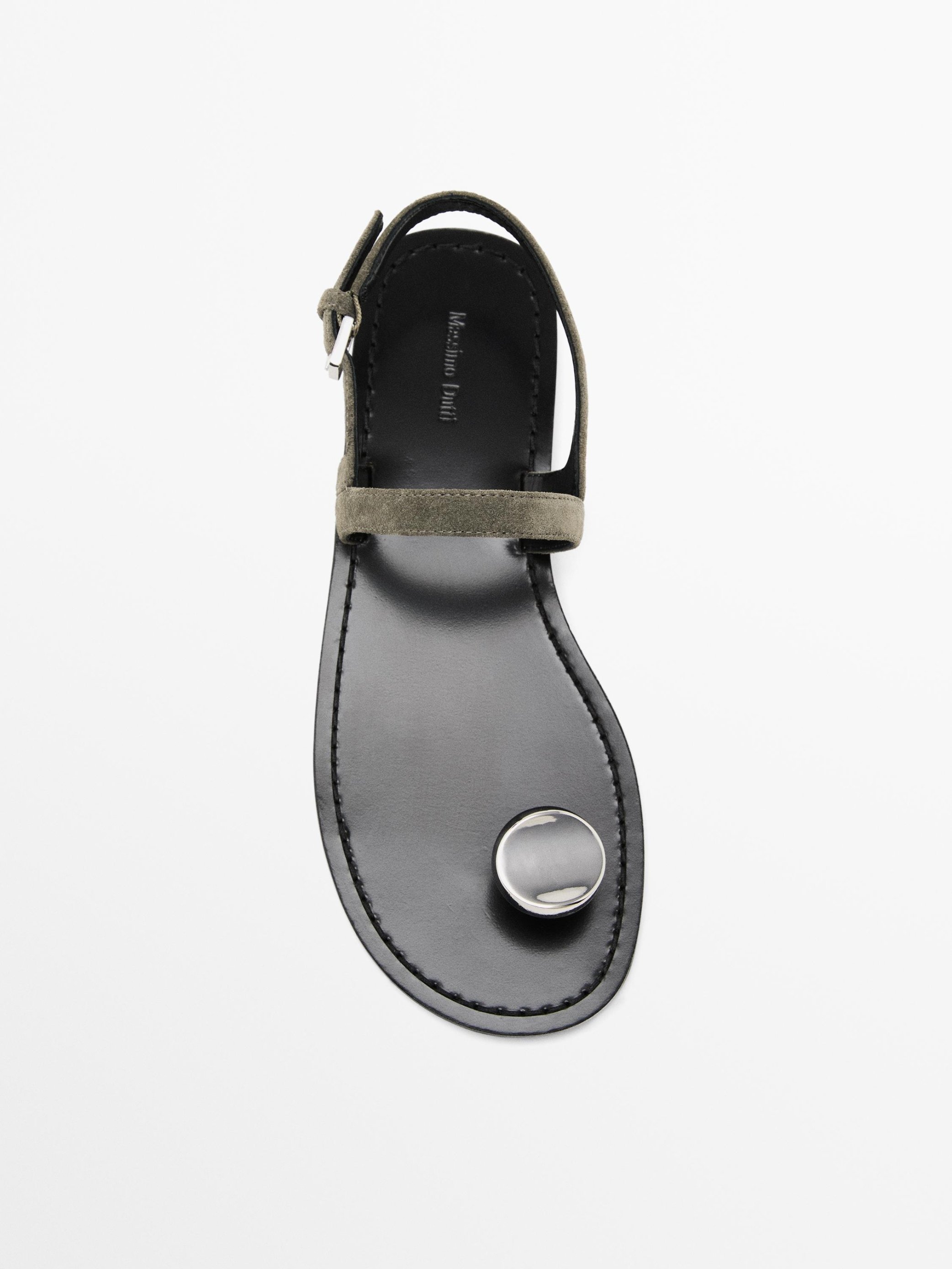 sandale s metalnim detaljem Massimo Dutti