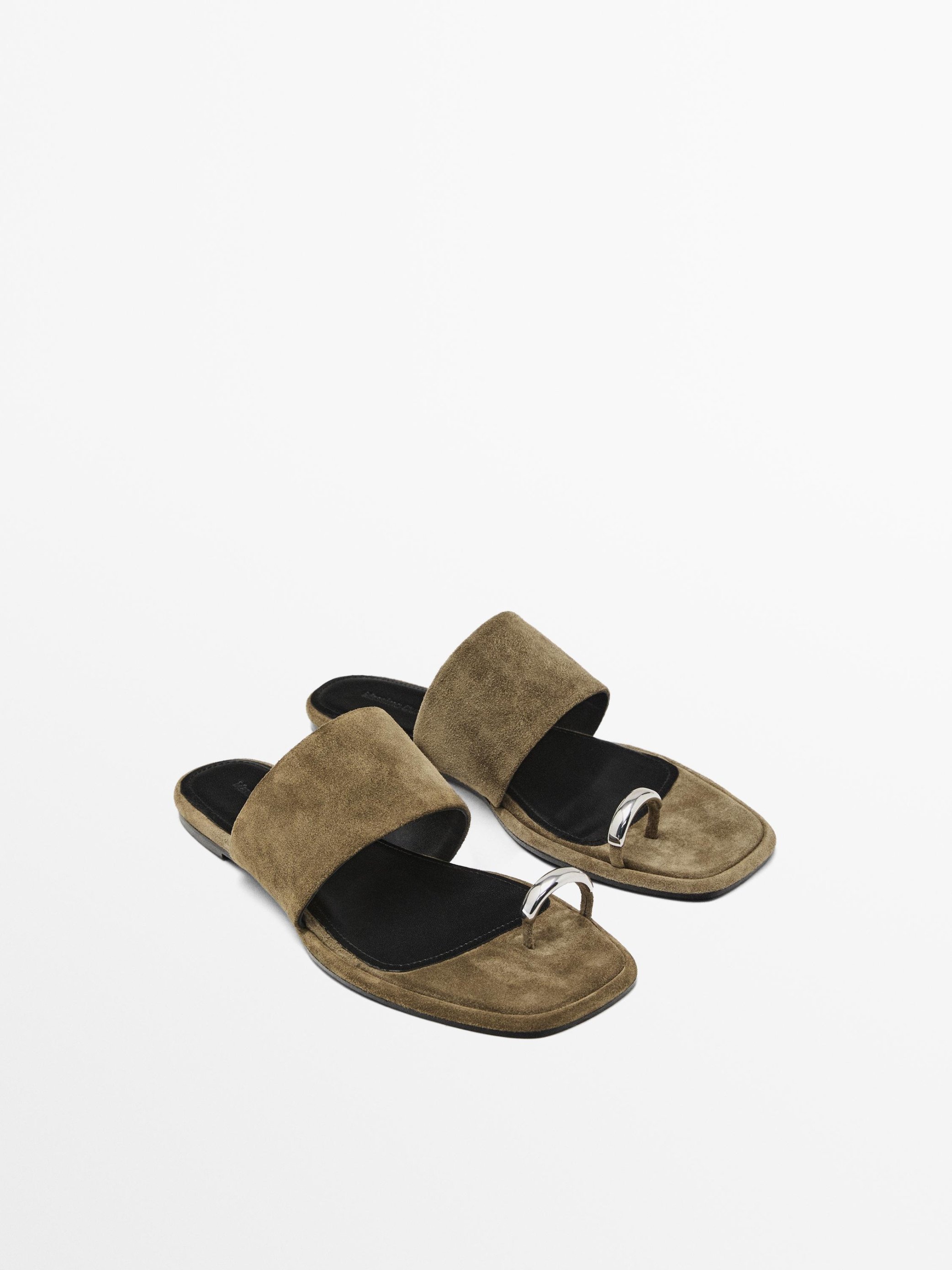 sandale s metalnim detaljem Massimo Dutti