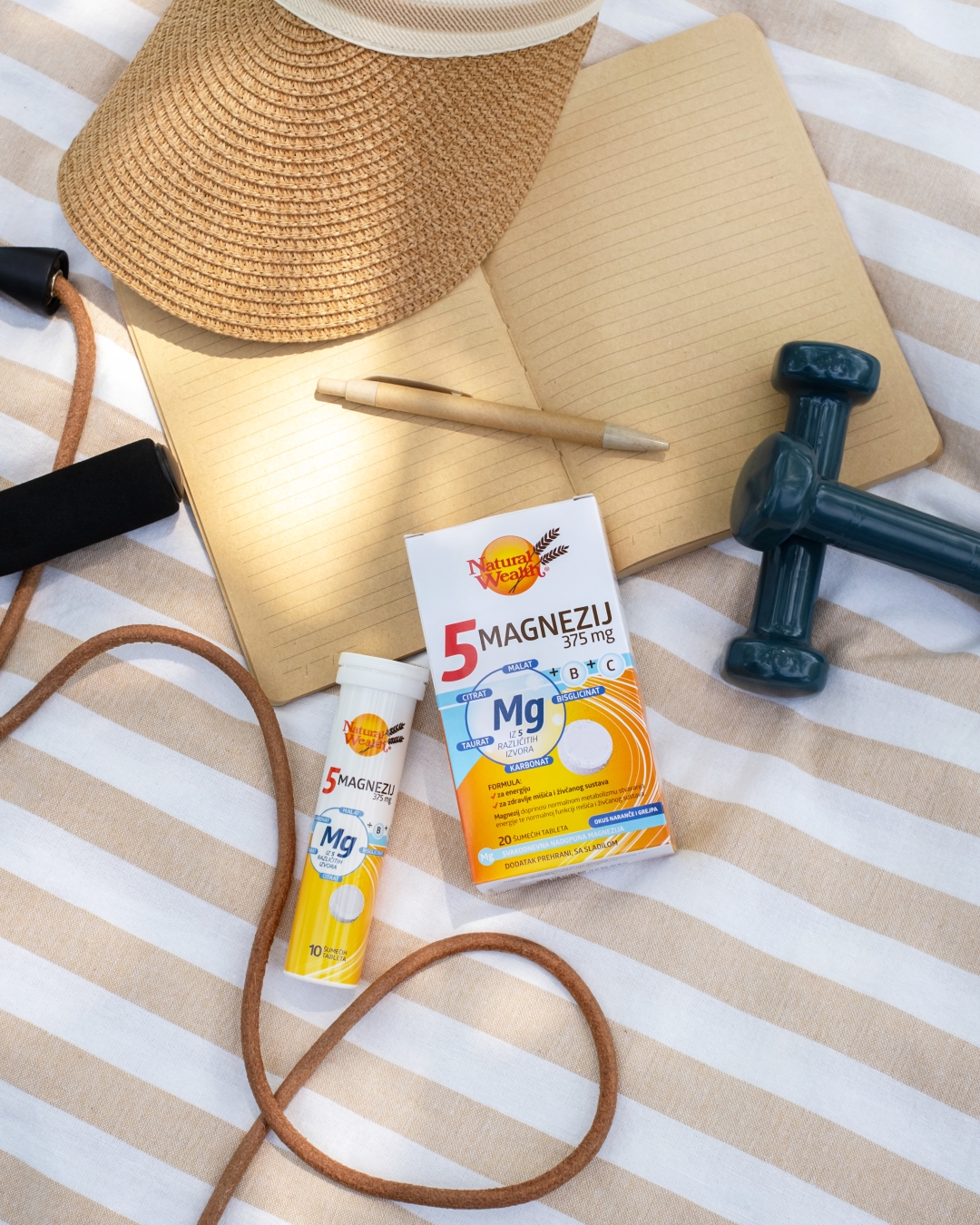 Natural Wealth® 5 Magnezij 375 mg + B + C