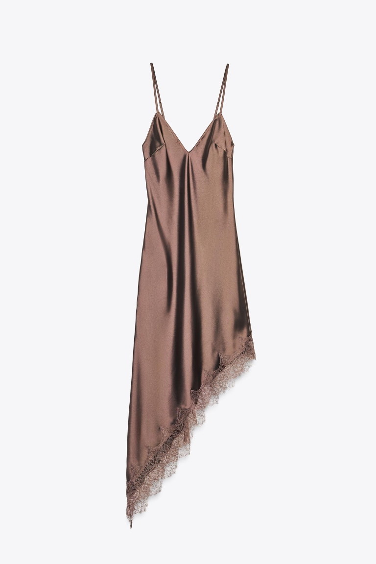 slip haljina s čipkom Zara