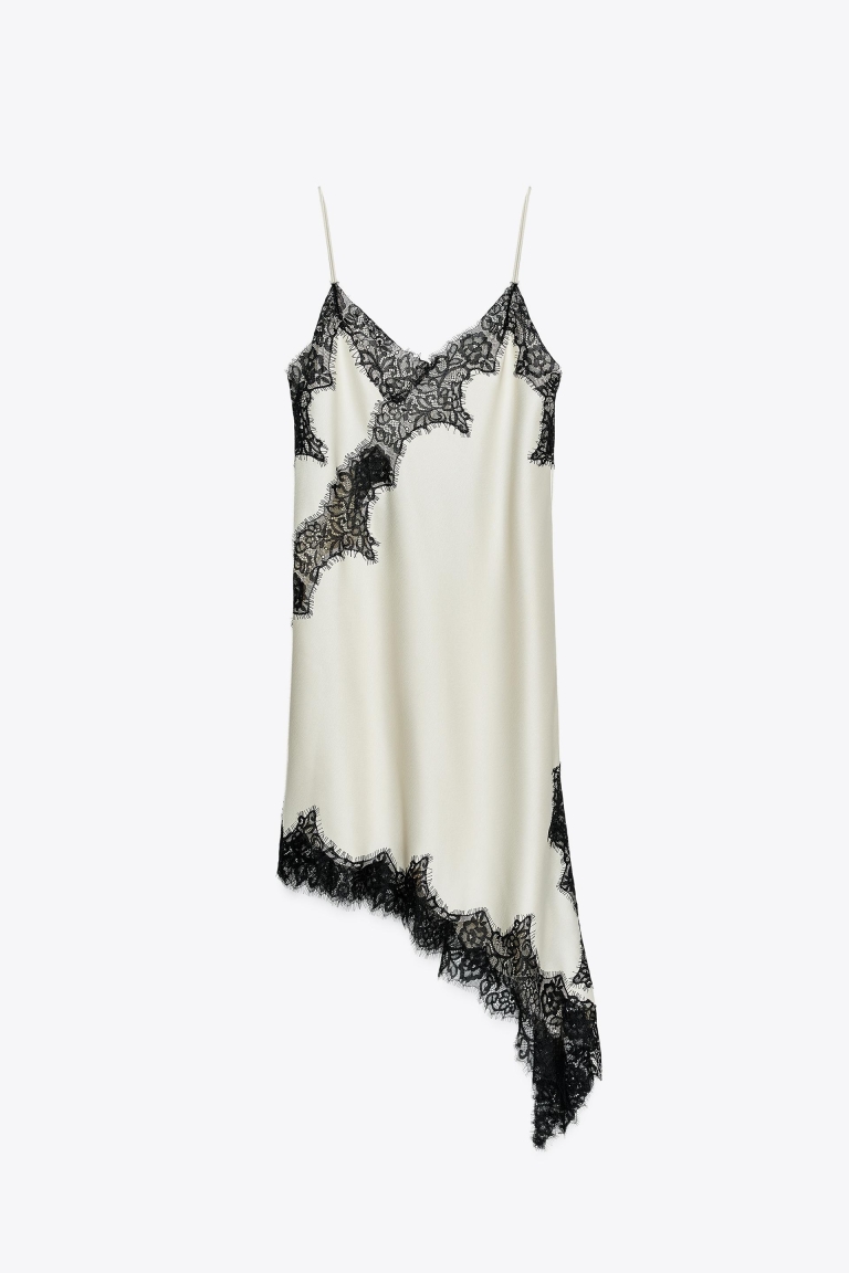slip haljina s čipkom Zara
