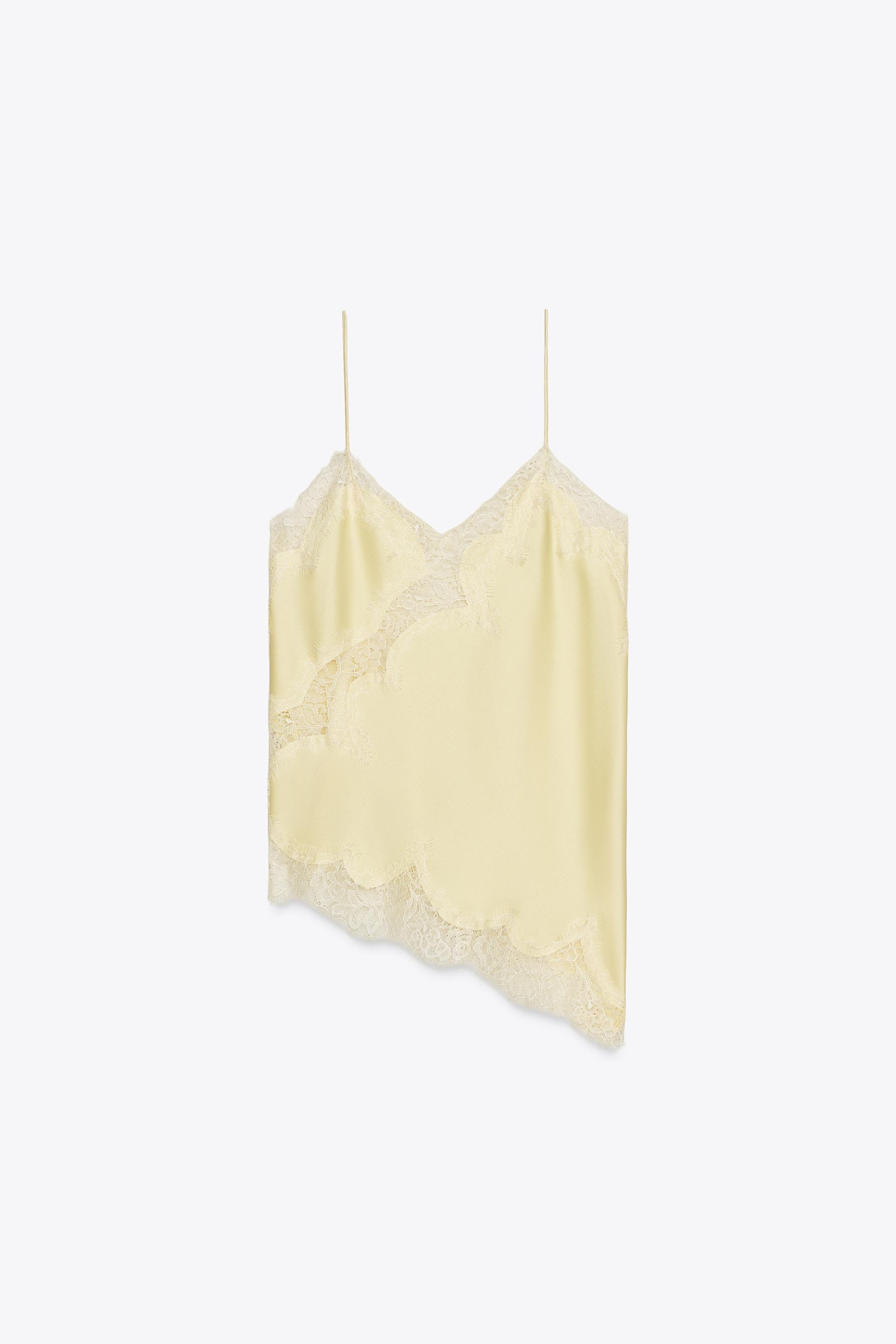 top s čipkom Zara