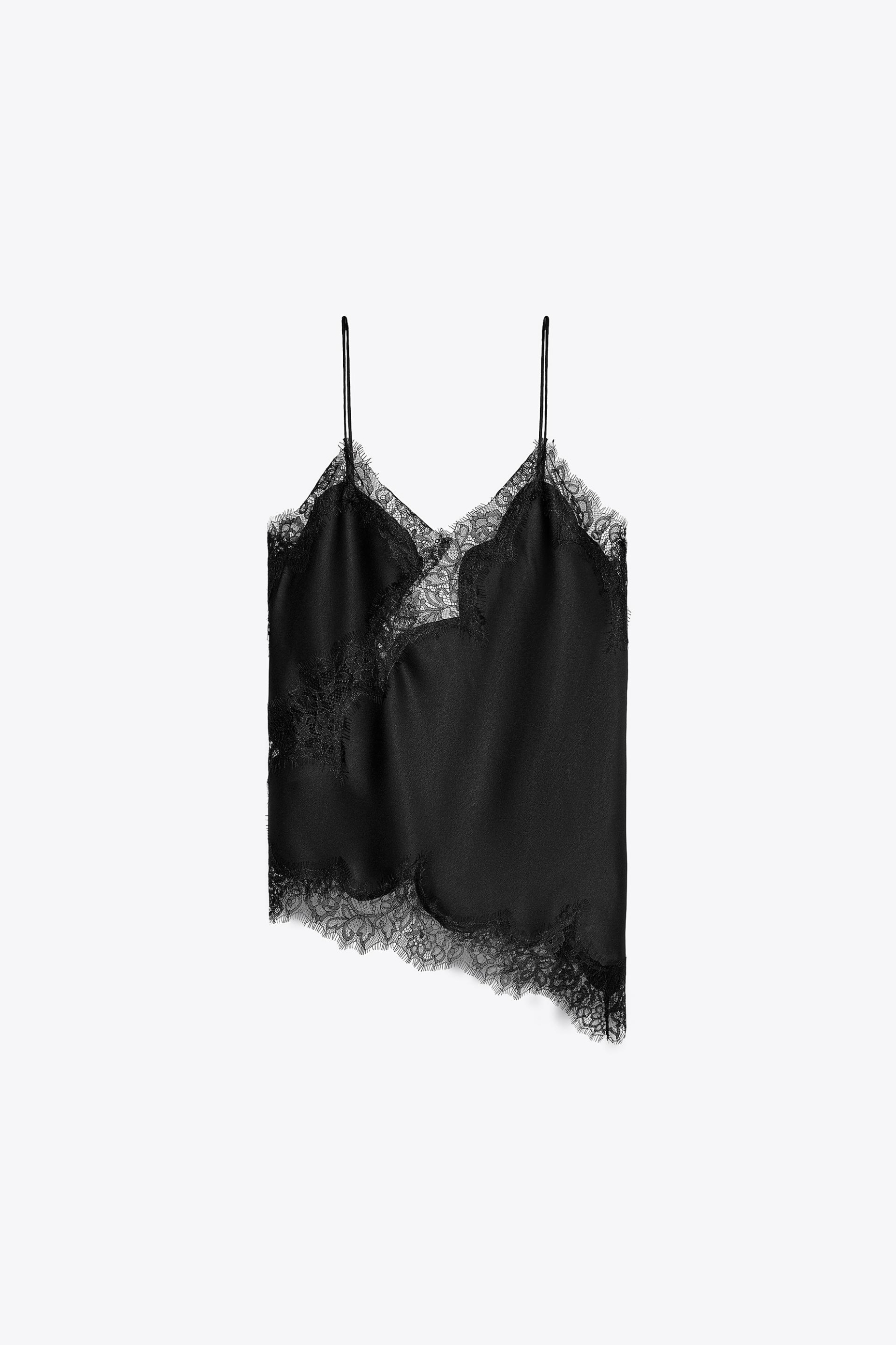 top s čipkom Zara