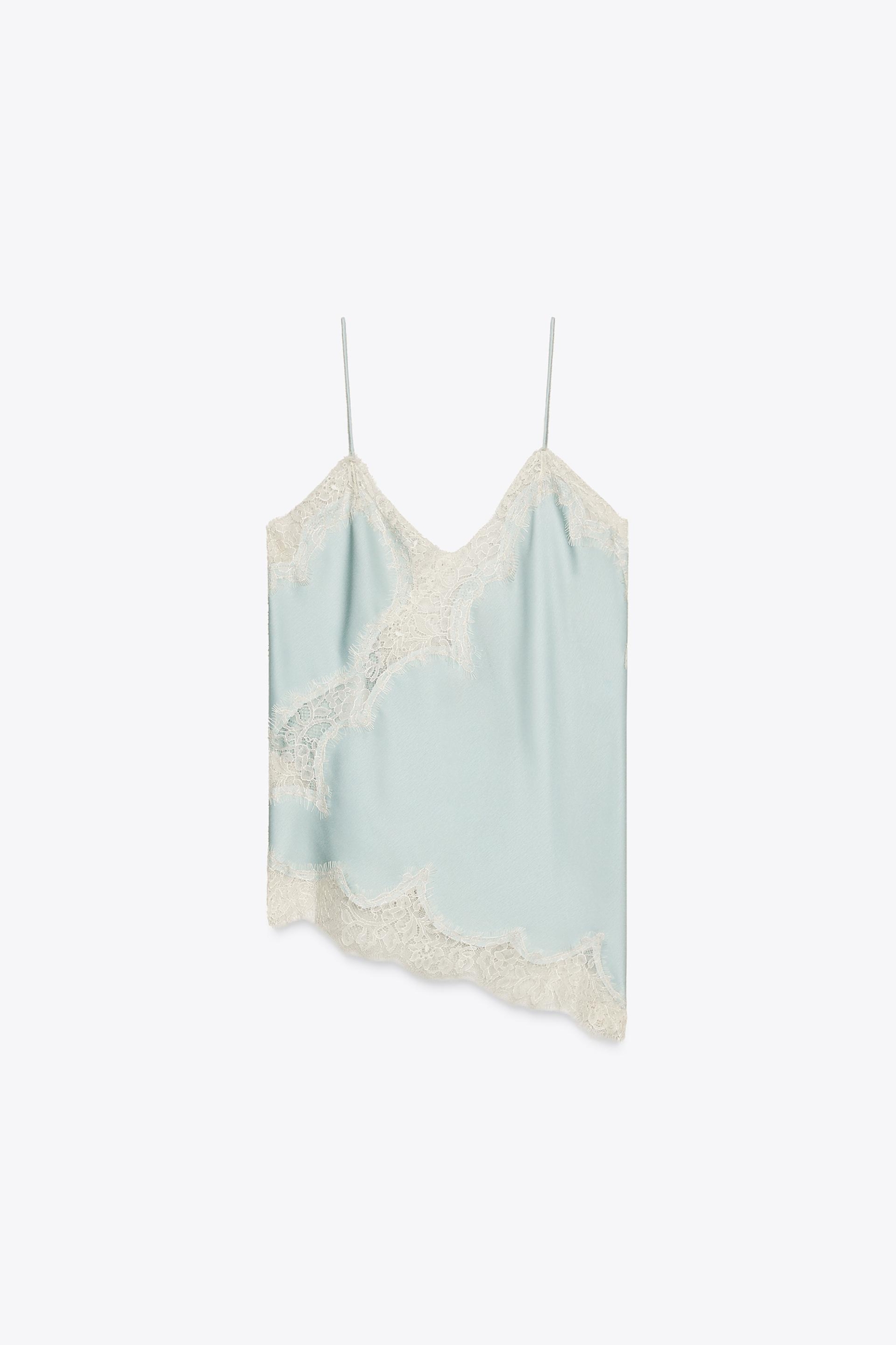 top s čipkom Zara