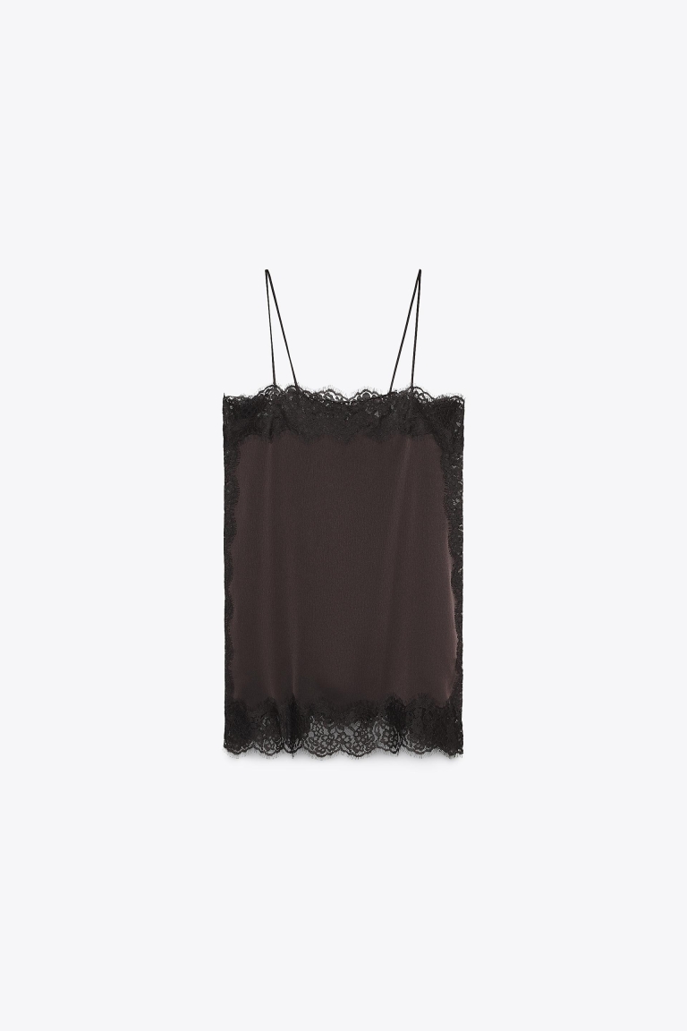 top s čipkom Zara