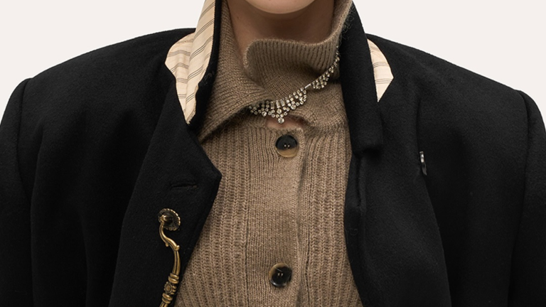 kardigan s visokim ovratnikom